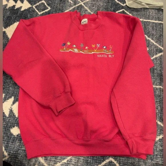PINK SIESTA KEY BEACH VINTAGE CREWNECK - Picture 2 of 4